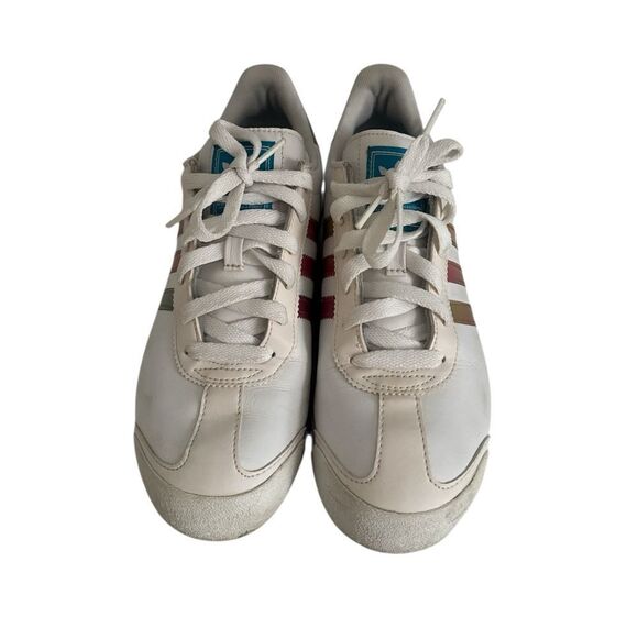 Adidas Samoa White Sneakers with Multicolor Stripes EUC - Picture 1 of 5